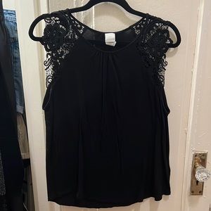 Lace shoulder top